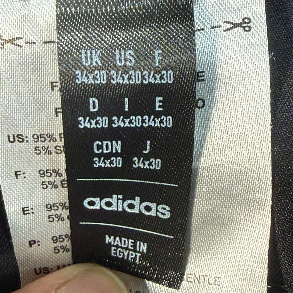 Adidas Golf Performance Pants Mens 34x30 Black Five Pocket Trousers Activewear